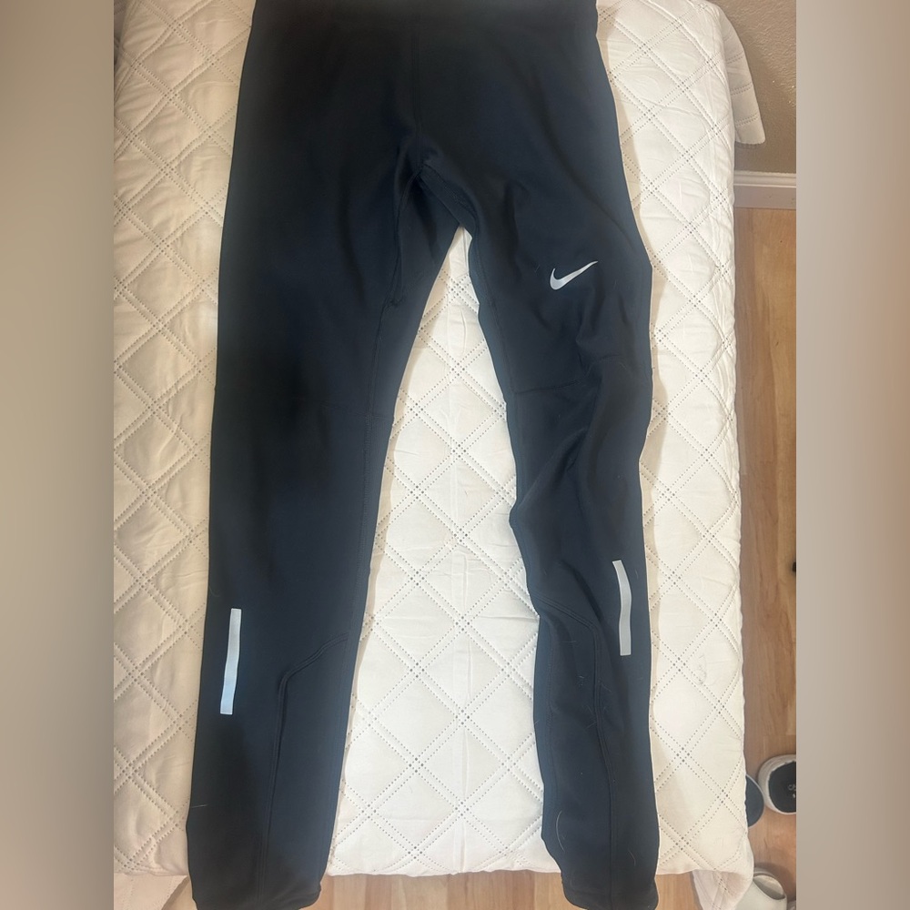 Nike Black Joggers with White Accents